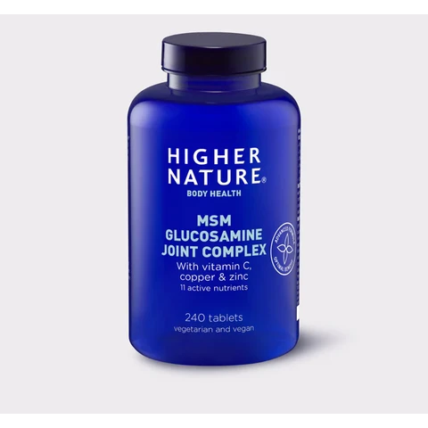 Higher Nature - MSM Glucosamine Joint Complex - With Vitamin C， Copper & Zinc - 90 TABS