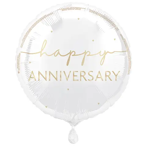 Unique Party Happy Anniversary Foil Balloon, 45cm