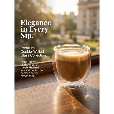 Ju7cer  Glass Cup Tea Glasses Drinking Glasses Coffee Glass    220ml 1pc