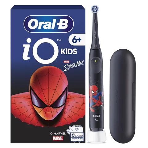 Oral-B iO Kids Spiderman Brosse À Dents Électrique, 1 Brossette, 1 Étui De Voyage