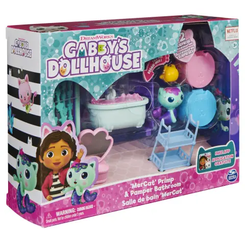 Gabby's Dollhouse Deluxe Room Bathroom Playset