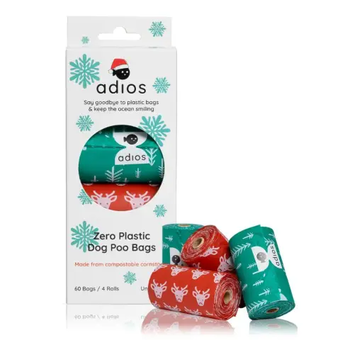 Adios Plastic 60 Christmas Poo Bags