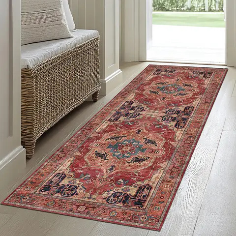 Washarug Runner Ayla Red 60x180cm