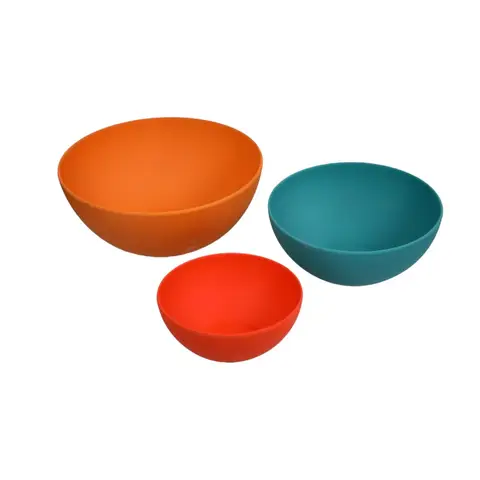 School of Wok Set of 3 Bamboo Fibre Mixing Bowls