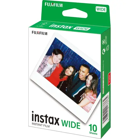 INSTAX Wide ISO 800 instant Film with White Border, 10 Shot Pack