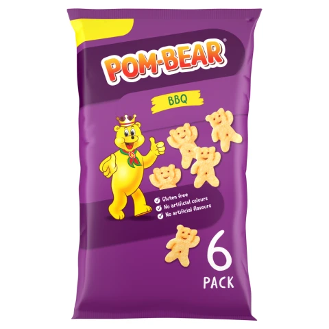 Pom-Bear Bbq Crisps 6 X 13G