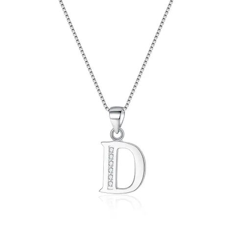 Ever Faith 925 Sterling Silver Initial Necklace CZ 26 Letters Alphabet Personalized Charm Pendant Necklace, Jewellery Gifts for Women Mom Girls Teen Anniversary Birthday Mothers Day Xmas Valentines