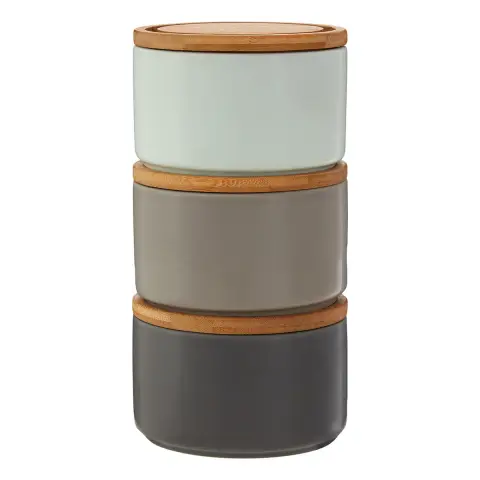 Fenwick Set of Three Stacking Canisters