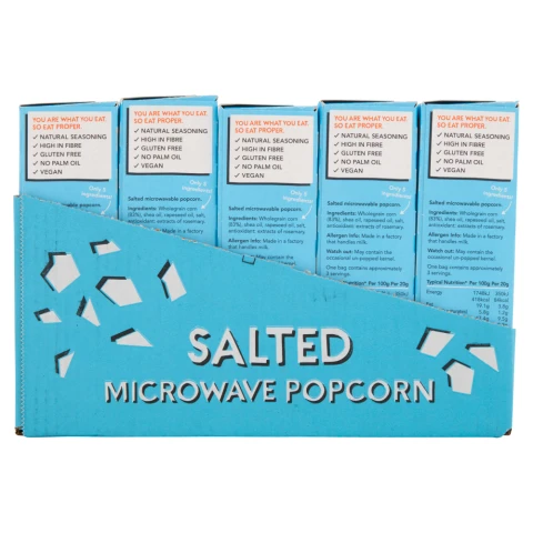 Proper - Salted Microwave Popcorn (3 x 70g) - 210g