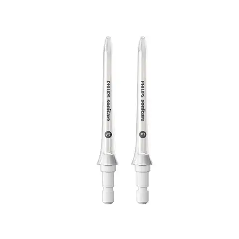 Philips Sonicare Standarddüse F1 für HX3042/00 Munddusche Doppelpack Mundspülung Flosser zur Verwendung mit Philips Sonicare Wireless Power Flosser Weiß