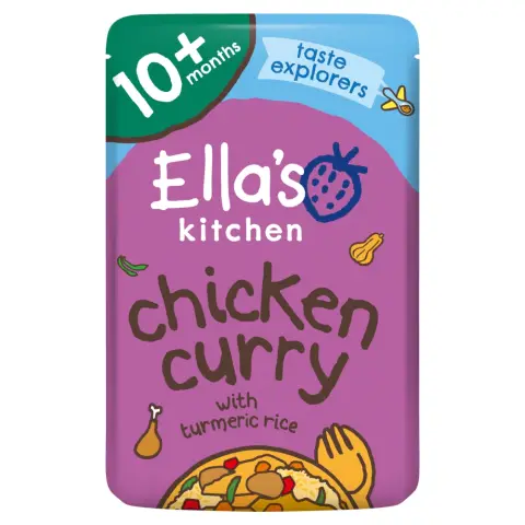Ella's Kitchen Organic Chicken Curry With Veggie Rice Stage 3 190g
