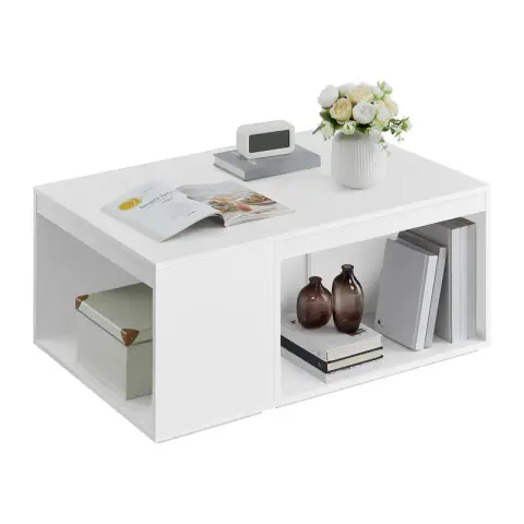 VASAGLE Coffee Table, Modern Style, 60x30x41cm, Snow White