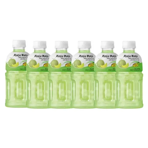 Mogu Mogu Melon Flavoured Drink with Nata De Coco 320ml x 6 pcs