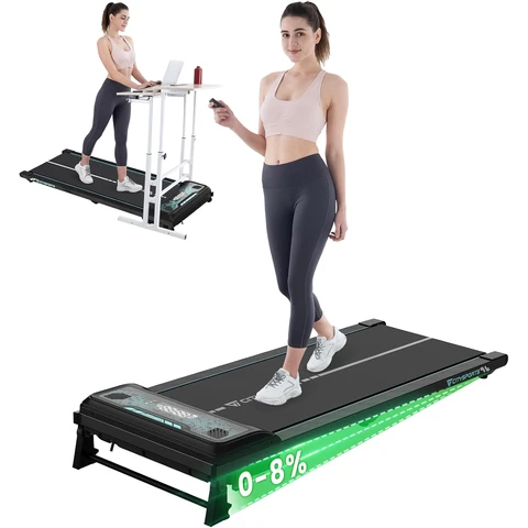 CITYSPORTS PRO Walking Pad with 6% Incline 1–6 km/h 440W Black