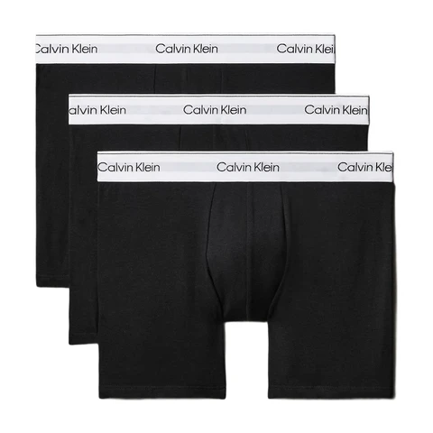 Calvin Klein 3 Pack Boxer Briefs - Icon Cotton Stretch Black 4XL