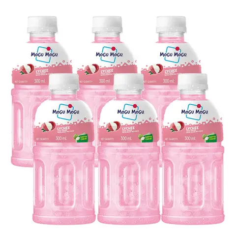 Mogu Mogu Lychee Flavoured Drink with Nata De Coco 320ml x 6 pcs