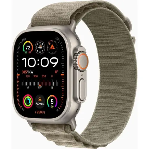 Watch Ultra 2 GPS Zell. 49mm Titan Alpen-Schlaufe Oliv Medium