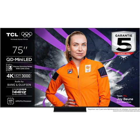 TCL 75Q7C Smart TV 75inch 4K QD-Mini LED 144Hz 2025 [5-jaar garantie]