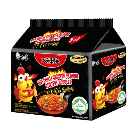 Nouilles coréennes épicées au dindon Baixiang 99g*5packs