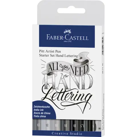 Faber-Castell Pitt Artist Pen Handlettering, Set of 8