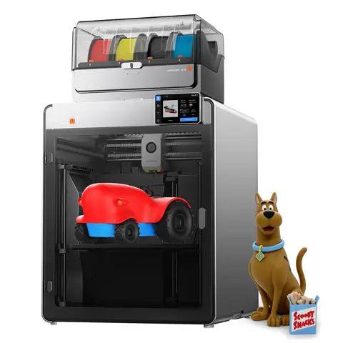 ANYCUBIC Kobra S1 Max Combo, imprimante 3D multicolore, impression 16 couleurs, châssis CoreXY entièrement fermé, format grand modèle 350 × 350 × 350 mm, chambre chauffante 65 °C, hotend 350 °C