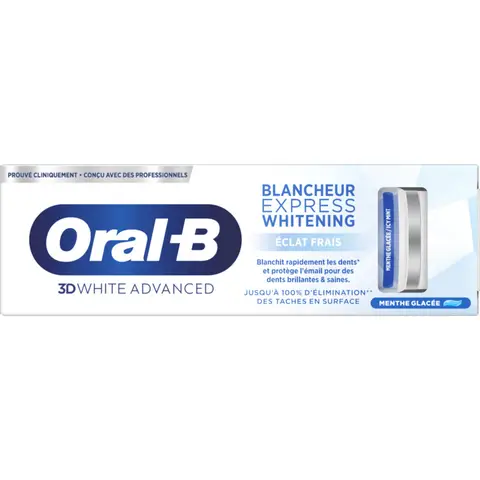 Oral-B 3DWhite Advanced Express Whitening Fresh Glow Tandpasta 75ml