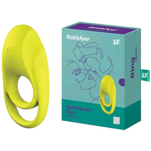 Satisfyer spectacular duoring und testikelring, hochwertiges silikon, wasserdicht (IPX7), vibrator mit 12 modi, hodenring für verbesserte ausdauer