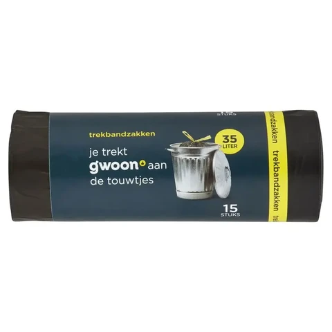 Sacs-Poubelle à Liens Rapides 15 Pièces