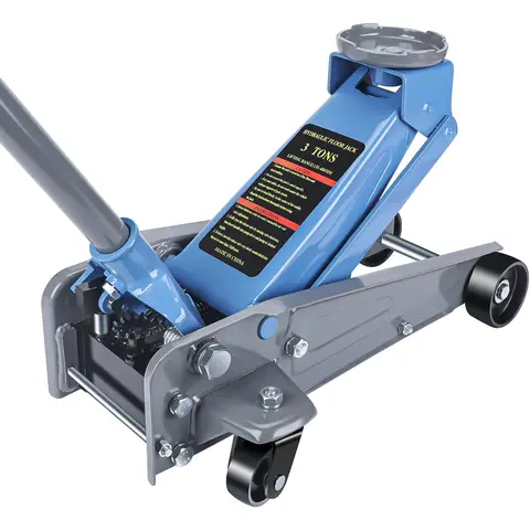 LARBANKE 3 Ton Hydraulic Trolley Floor Jack, Aluminium Steel Frame, Lifting Range 133-460mm