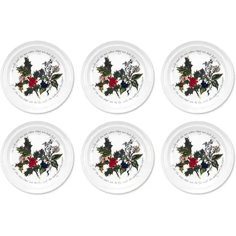 Portmeirion The Holly & The Ivy Dinner Plate 25cm – Set of 6