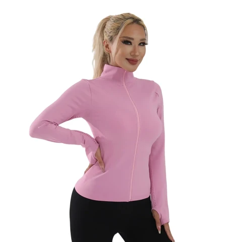 White Label Women's sportswear (zipper long sleeve) Pink L size
