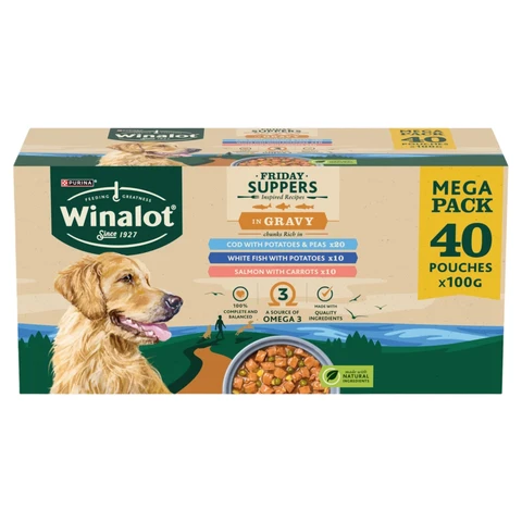 Winalot Friday Suppers Mixed in Gravy Wet Dog Food 4x100g