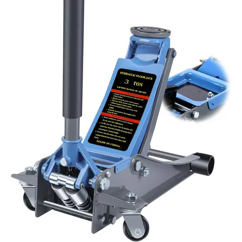 LARBANKE 6600Lbs Low Profile Hydraulic Floor Jack, 3 Ton Aluminum & Steel Racing Jack with Dual Pump System, Fast Lifting from 3.15" to 18.31" for Car/Suv/Jeep
