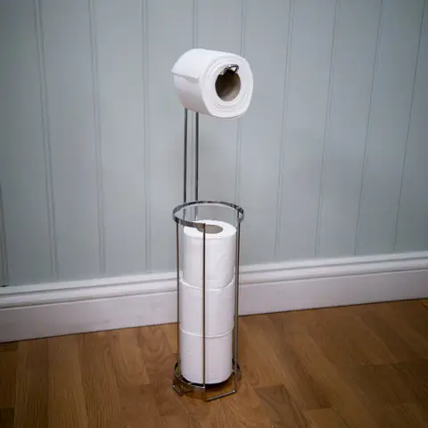 Croydex Wire Toilet Roll Holder - Chrome