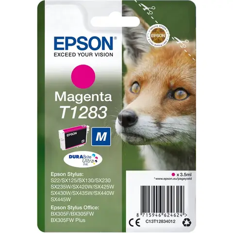 Epson Fox Singlepack Magenta T1283 DURABrite Ultra Ink