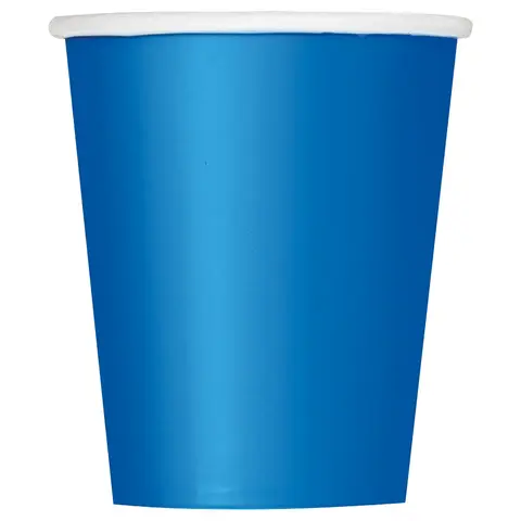 Unique Party Paper Cups, Royal Blue, 266ml, 14 Pack