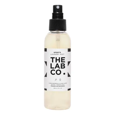 The Lab Co. Sports Fabric Mist 150ml.  Freshener and deodoriser laundry spray for your active-wear eliminates bad odours. Fragranced with Cuban Grapefruit.