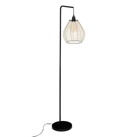 Delia arch floor lamp 149.5 cm high natural metal