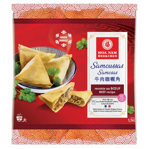 HOA NAM Sachet de 50 samoussas au bœuf surgelés - 1,1 kg