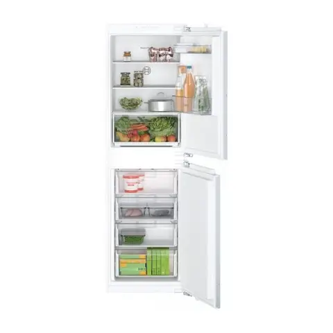 BOSCH KIN85NFE0G Fully Integrated Fridge Freezer - Fixed Hinge - 50/50 Split - 249L - E Rated
