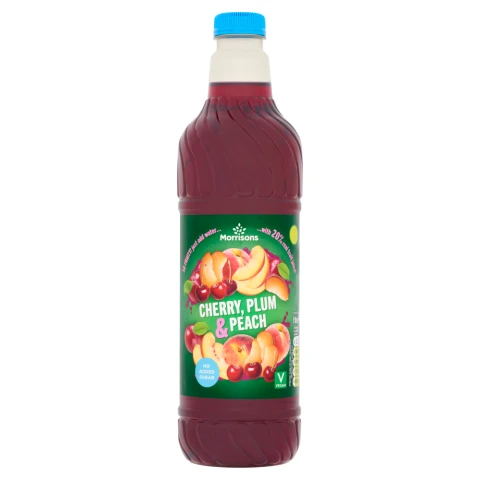 Morrisons Cherry Plum & Peach Squash 1l