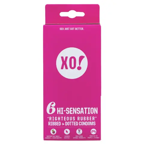 Here We Flo XO! Hi-Sensation Vegan Condoms