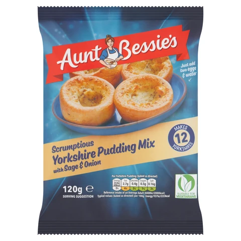 Aunt Bessie's Spectaular Sage & Onion Yorkshire Pudding Mix 120g