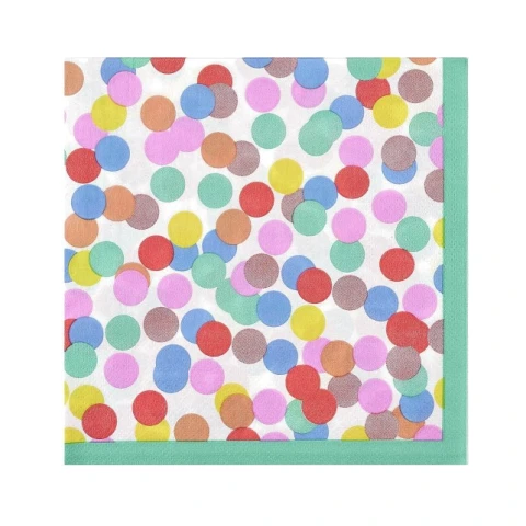 Nutmeg Party Napkin Spots Multicolour 20pcs