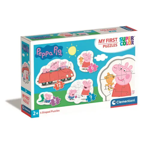 Clementoni Peppa Pig My first puzzle 4 pack - 3-6-9-12 piece puzzles