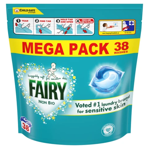 Fairy Non Bio PODS, For Sensitive Skin, 38 Washes