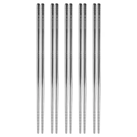 Maxcook Set of 5 Pairs 304SS Chopsticks MCPJ6594
