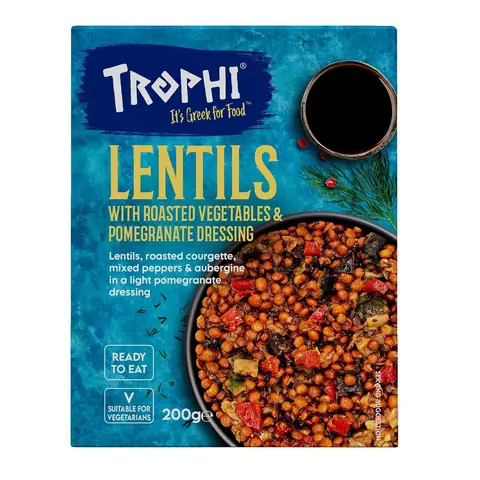 Trophi Lentils with roasted vegetables & Pomegranate Dressing 200g