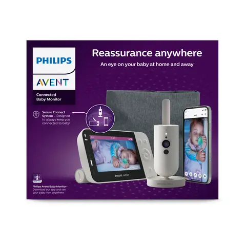 Philips Avent Babyfoon met Camera  - Silk White  - 400 meter bereik - Wifi -SCD953/26