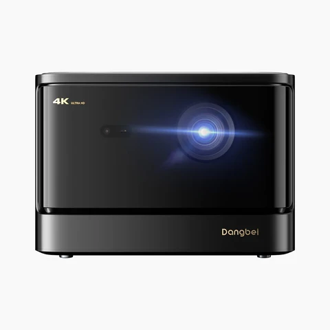 Dangbei DBOX02 Laser Projector 4K GTV, 2450 ISO Lumens, Netflix Officially Licensed, Blu-ray 3D, Home Theater Projector with WiFi and Bluetooth, HDR10+, 200-inch Picture, 2x12W DTS:, Dolby Audio